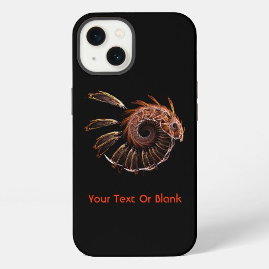 Etui iPhone 13 Oiseau de feu fractal (Verso)