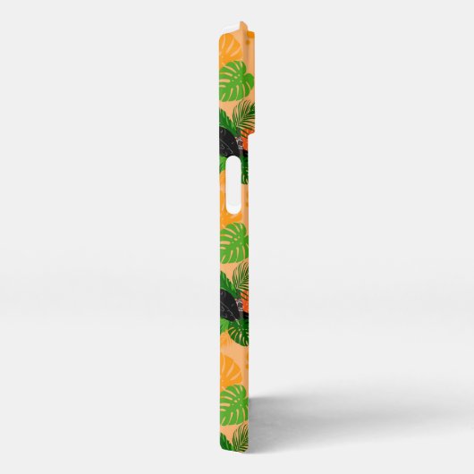 Etui iPhone 13 Oiseau tropical Toucan Motif sans couture (Côté droit)