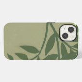 Etui iPhone 13 Oiseau vert perché sur une branche verte (Verso Horizontal)
