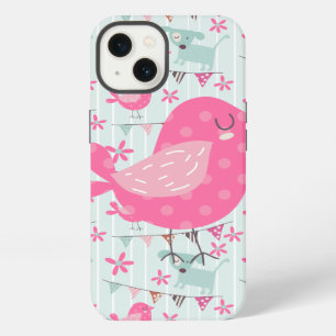 Etui iPhone 13 Oiseaux, Chiens, Bannières, Fleurs