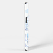 Etui iPhone 13 Oiseaux et cage aqua bleu nom coque iphone (Côté droit)