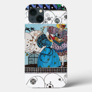 ETUI iPhone 13 OISEAUX ET VOLUTES DE PRINTEMPS / STYLISTE DE MODE