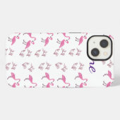 Etui iPhone 13 Oiseaux Flamants roses (Verso Horizontal)