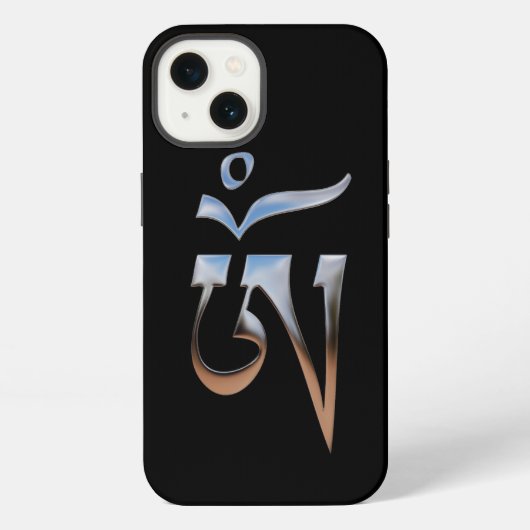 Etui iPhone 13 Om tibétain (Verso)
