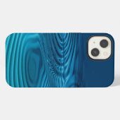 Etui iPhone 13 Ondulations Bleues d'Eau  (Verso Horizontal)