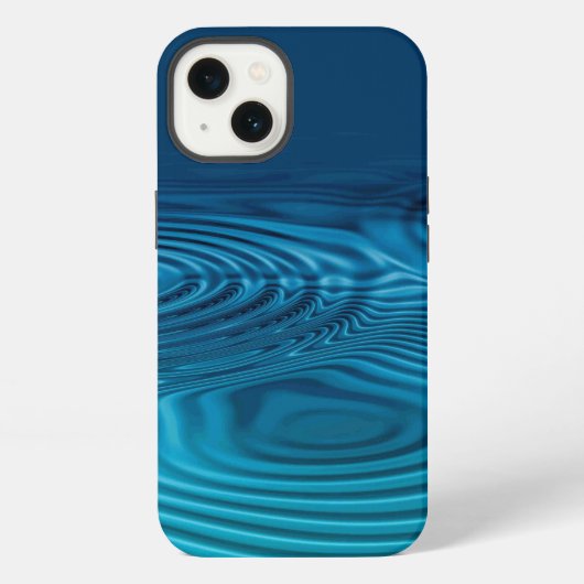 Etui iPhone 13 Ondulations Bleues d'Eau  (Verso)