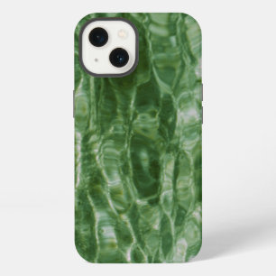 Etui iPhone 13 Ondulations d'eau verte abstraites