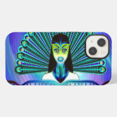 Etui iPhone 13 Options d'art Paon 1 (Verso Horizontal)