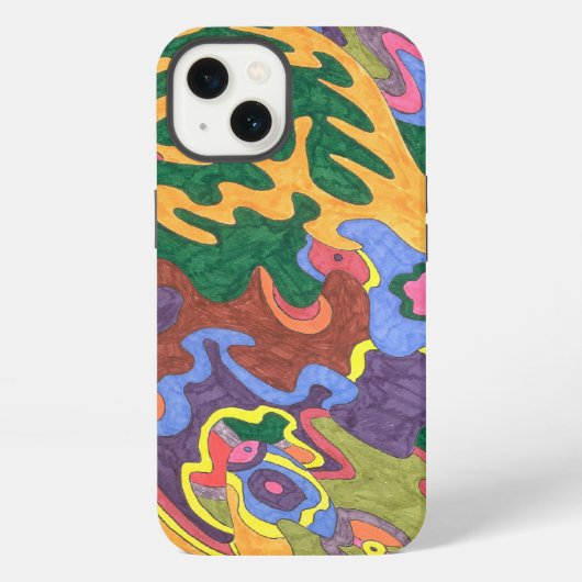 Etui iPhone 13 "Or" Art Abstrait (Verso)