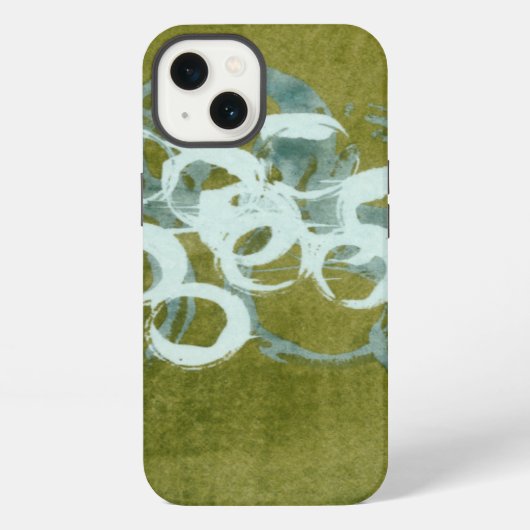 Etui iPhone 13 Orbes vertes I (Verso)