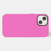 Etui iPhone 13 Orchidée uni couleur solide rose vif (Verso Horizontal)