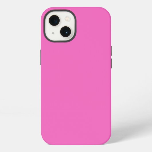 Etui iPhone 13 Orchidée uni couleur solide rose vif (Verso)