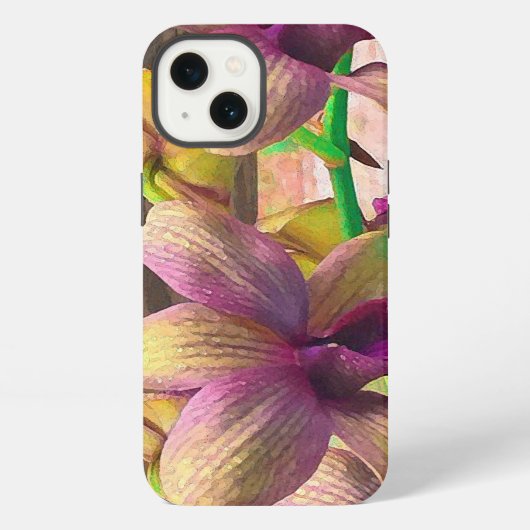 Etui iPhone 13 Orchidées en fleurs (Verso)