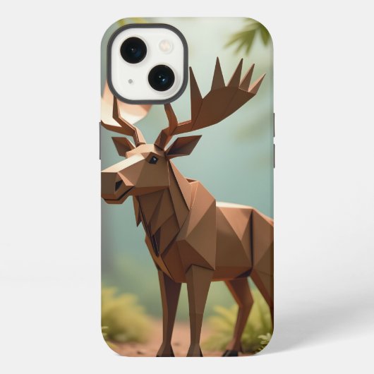 Etui iPhone 13 Origami Moose (Verso)
