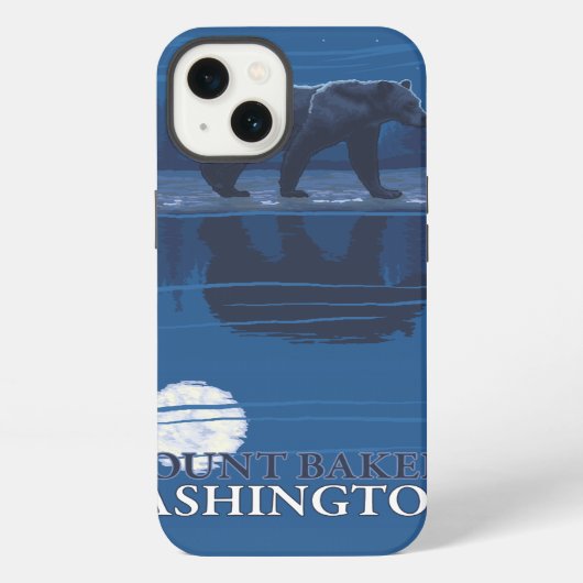 Etui iPhone 13 Ours au clair de lune - Mount Baker, Washington (Verso)