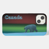 Etui iPhone 13 Ours polaire Lumières polaires (Verso Horizontal)
