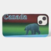 Etui iPhone 13 Ours polaire Lumières polaires (Verso Horizontal)