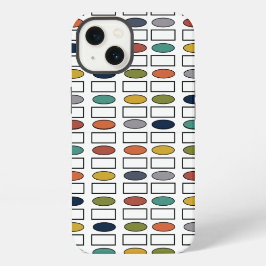 Etui iPhone 13 Ovales et Rectangles (Verso)
