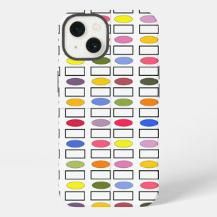 Etui iPhone 13 Ovales et rectangles – Petit jardin fleuri