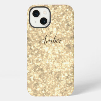 Etui iPhone 13 Paillettes scintillantes dorées Élégant Personnali