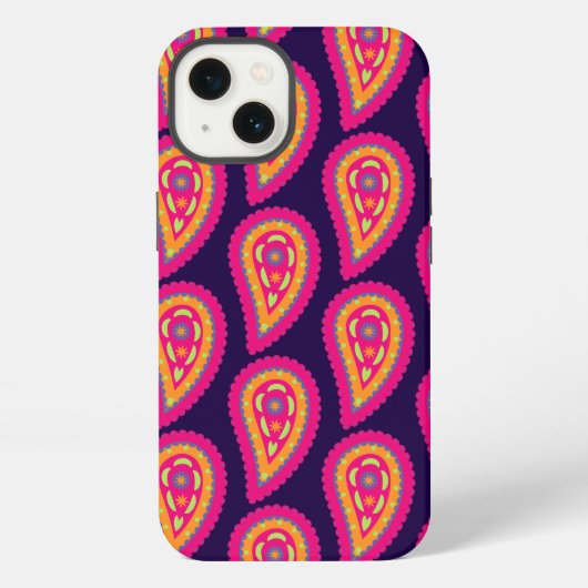 Etui iPhone 13 Paisley coloré (Verso)