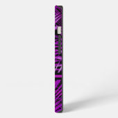 Etui iPhone 13 Palme violet tropicale monogramme (Côté gauche)