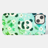 Etui iPhone 13 Panda Bear Motif Vert Imprimer (Verso Horizontal)