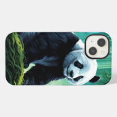 Etui iPhone 13 Panda géant dans la forêt de bambou (Verso Horizontal)
