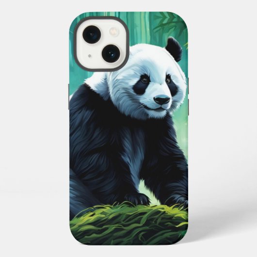 Etui iPhone 13 Panda géant dans la forêt de bambou (Verso)
