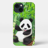 Etui iPhone 13 Panda mignonne dans Bamboo Forest iPhone 13 Coque (Verso)
