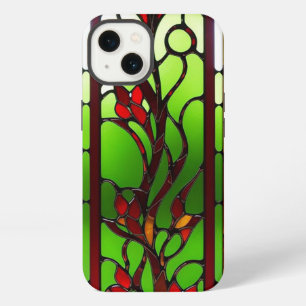 Etui iPhone 13 Panneau de fenêtre en verre coloré élégant