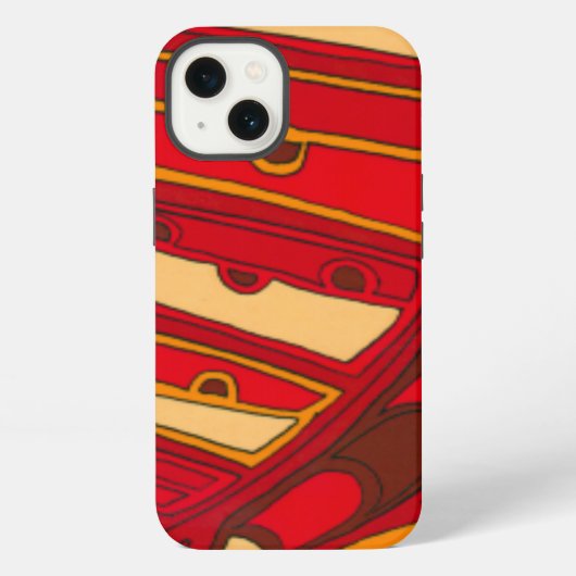 Etui iPhone 13 Panneau orange abstract (Verso)