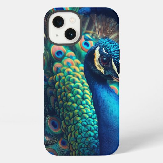 Etui iPhone 13 Paon (Verso)