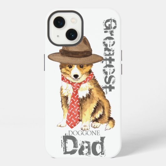 Etui iPhone 13 Papa Sheltie (Verso)