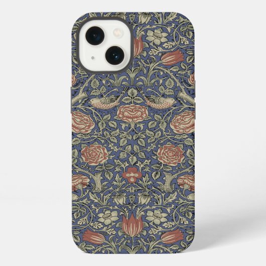 Etui iPhone 13 Papier peint Tudor Rose de William Morris (Verso)