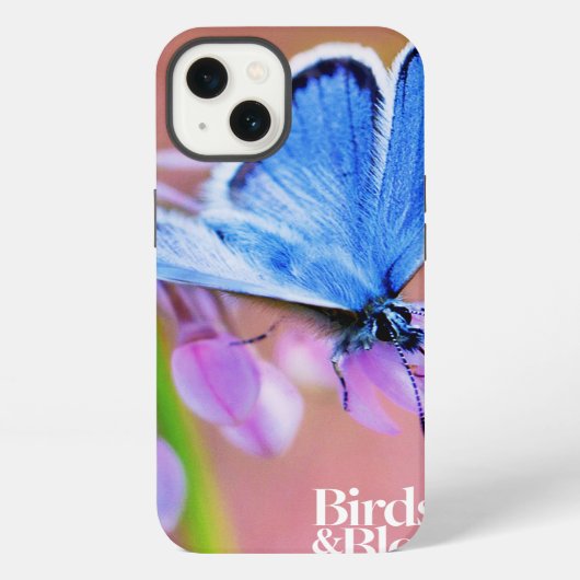 Etui iPhone 13 Papillon Azure (Verso)