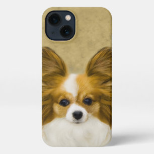 Etui iPhone 13 Papillon (Hound Tri) Peinture - Art Chien original