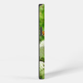 Etui iPhone 13 Papillon Sur Fleurs Blanches (Côté droit)