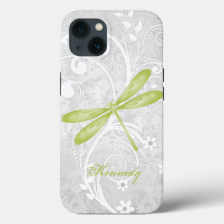 Etui iPhone 13 Papillon vert personnalisé