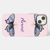 Etui iPhone 13 Papillons bleus (Verso Horizontal)