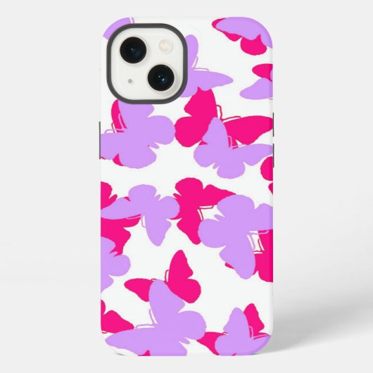 Etui iPhone 13 Papillons posés (Verso)