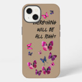Etui iPhone 13 Papillons Violets (Verso)