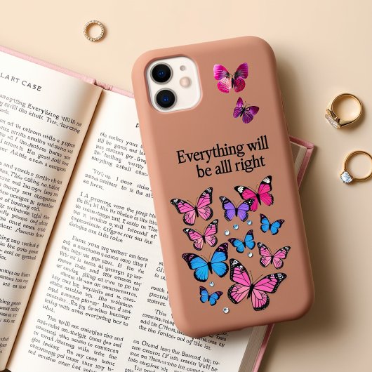 Etui iPhone 13 Papillons Violets