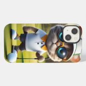 Etui iPhone 13 "Par tee Time : Le Cool Chat’s Golf Swing!" (Verso Horizontal)