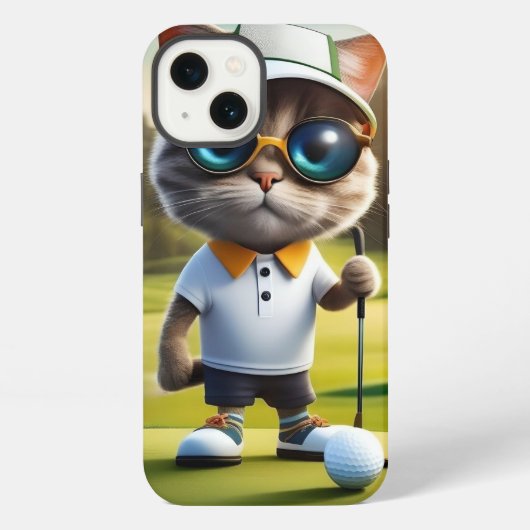 Etui iPhone 13 "Par tee Time : Le Cool Chat’s Golf Swing!" (Verso)