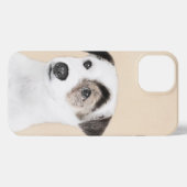 Etui iPhone 13 Parson Jack Russell Terrier Peinture - Chien Art (Verso Horizontal)