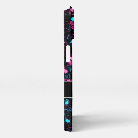 Etui iPhone 13 Parties scintillant brillante en mosaïque bleue ro (Côté droit)