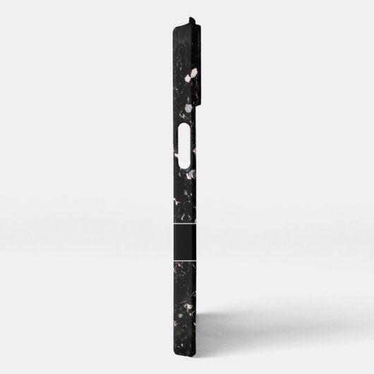 Etui iPhone 13 Parties scintillant brillante noire et blanche Mon (Côté droit)