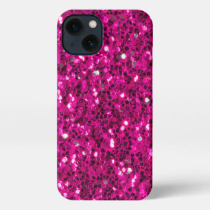 Etui iPhone 13 Parties scintillant étincelante rose chaud