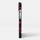 Etui iPhone 13 parties scintillant rose Flamant rose scintille no (Côté gauche)